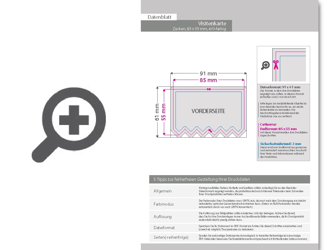 Product Bild visitenkarte_zacken__85_x_55_mm__1-seitig__4_0-farbig_cmyk